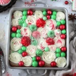 Christmas Funfetti Sheet Cake