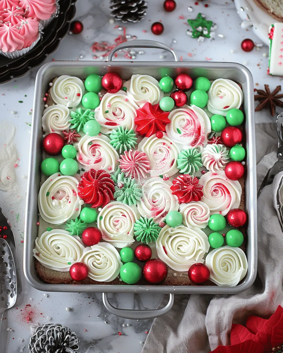 Christmas Funfetti Sheet Cake