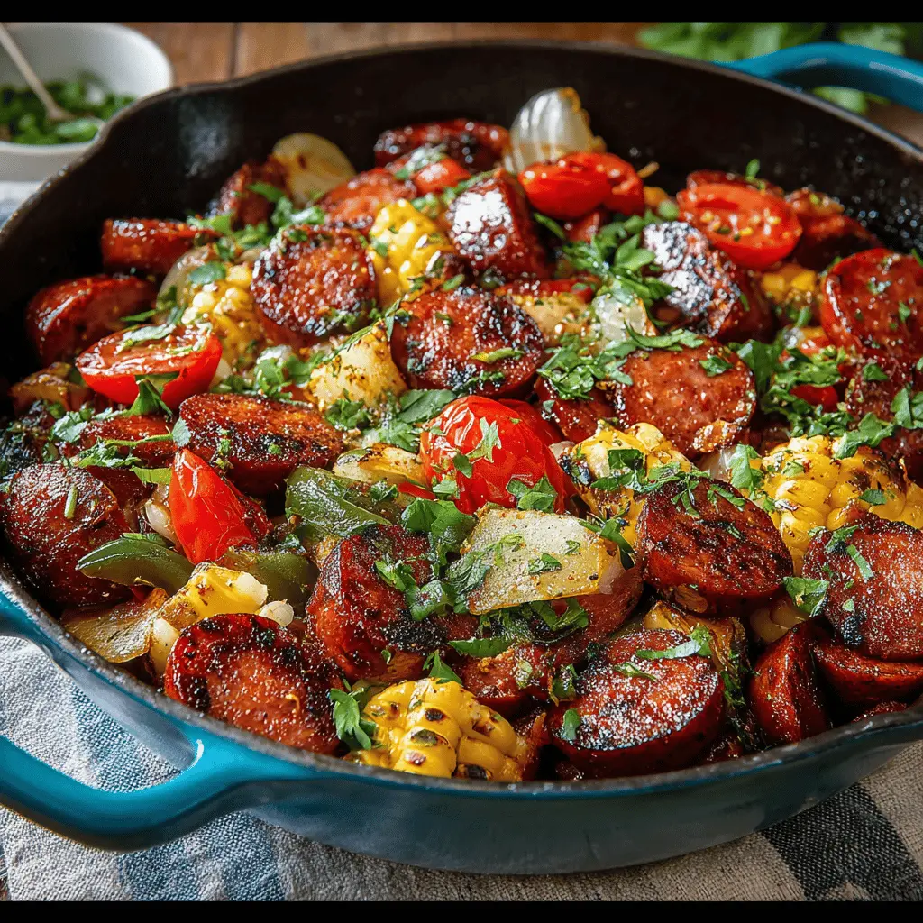 Summer Sausage Skillet with Andouille Sausage: A Flavorful Delight