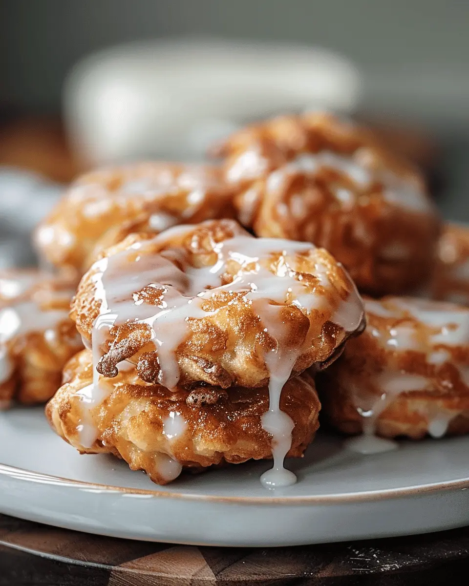 Baked Apple Fritters with Glaze Recipe