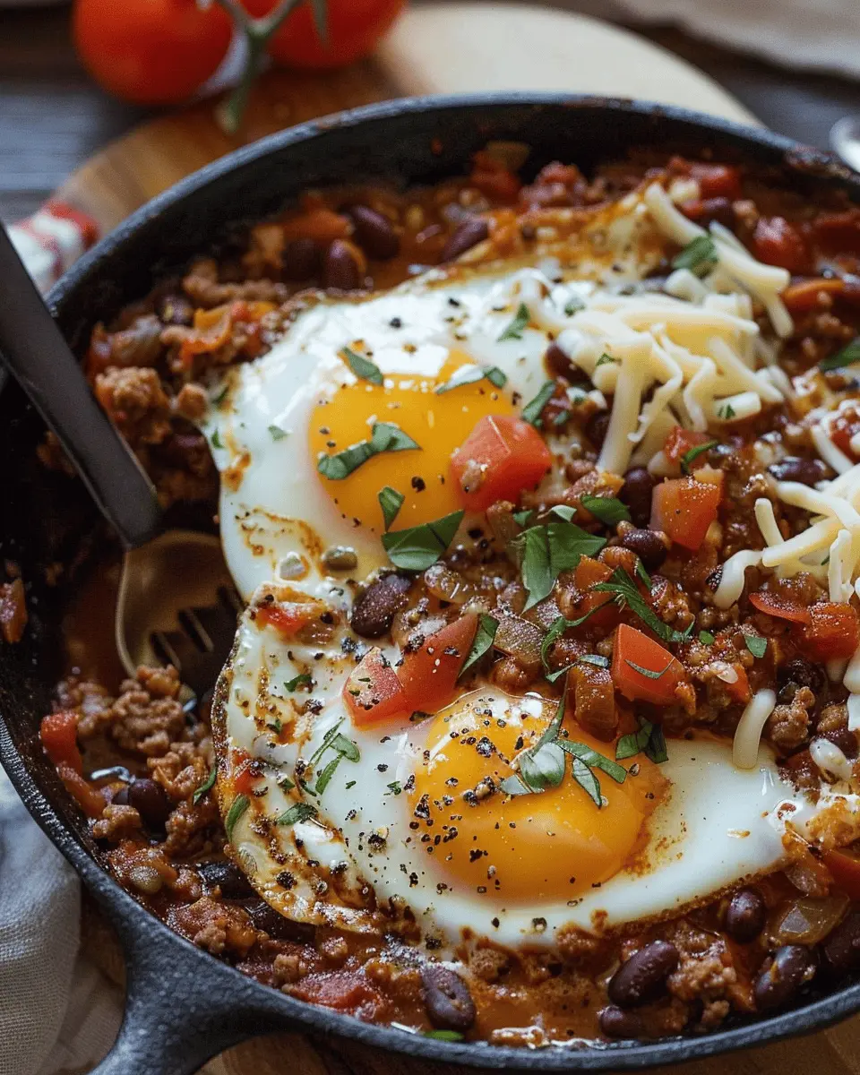 Breakfast Chili and Eggs: A Hearty and Easy Morning Delight