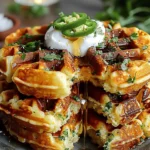 Cheddar Jalapeño Cornbread Waffles
