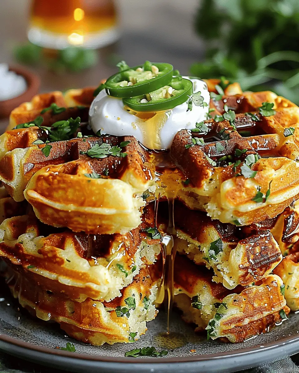Cheddar Jalapeño Cornbread Waffles: Best with Turkey Bacon Delight