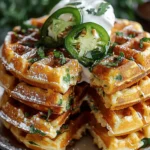 Cheddar Jalapeño Cornbread Waffles