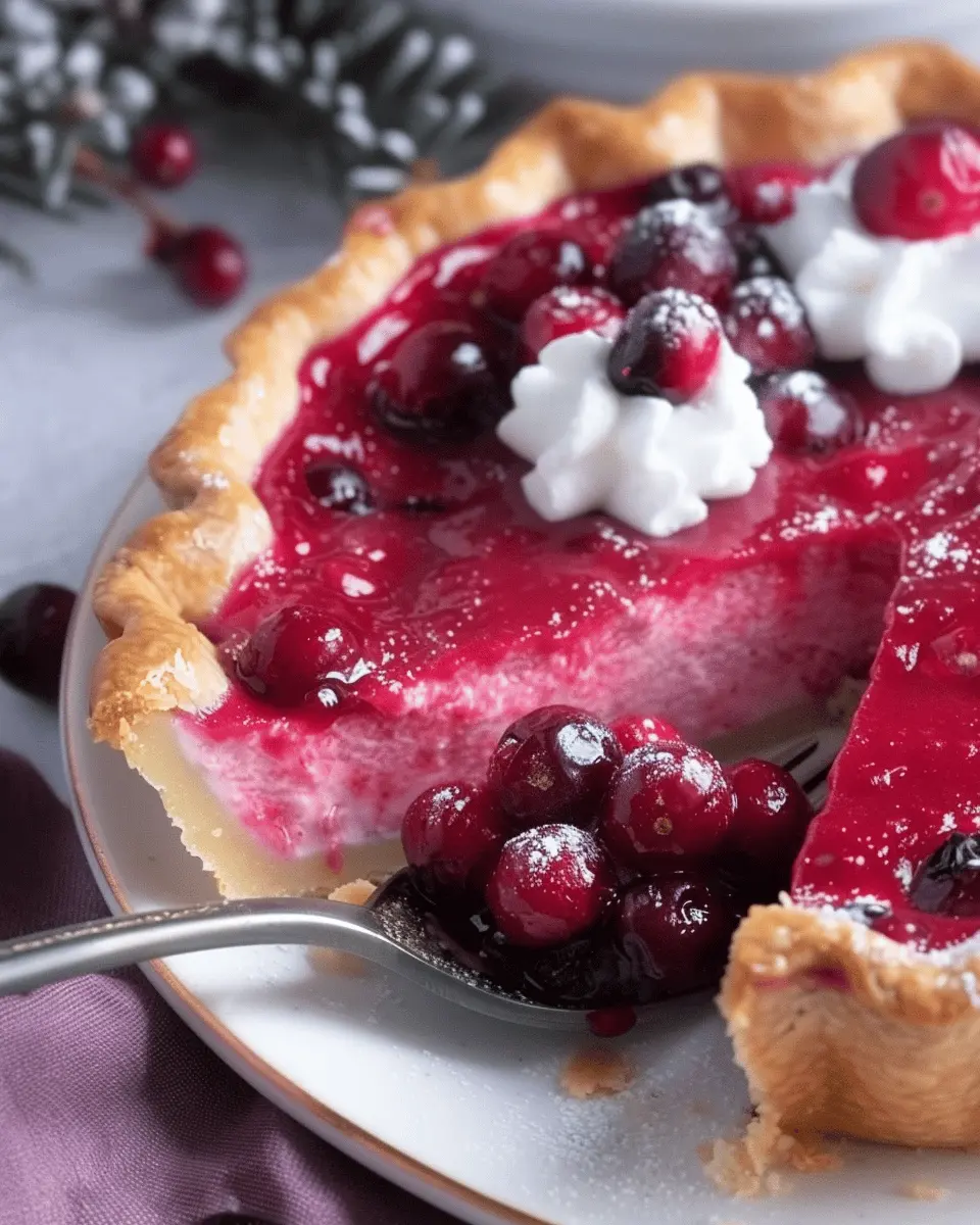 Cranberry Custard Pie