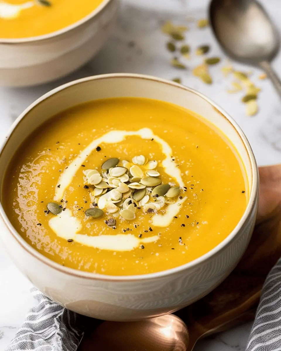 Creamy keto butternut squash soup recipe with turkey bacon delight