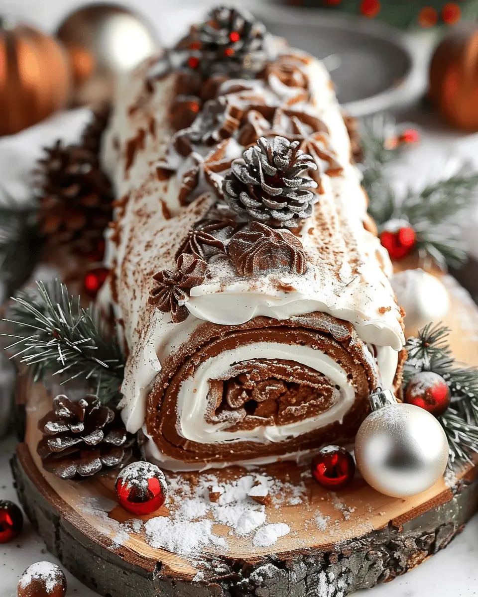 Gingerbread Yule Log
