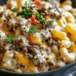 High-Protein Creamy Philly Cheesesteak Mac & Cheese