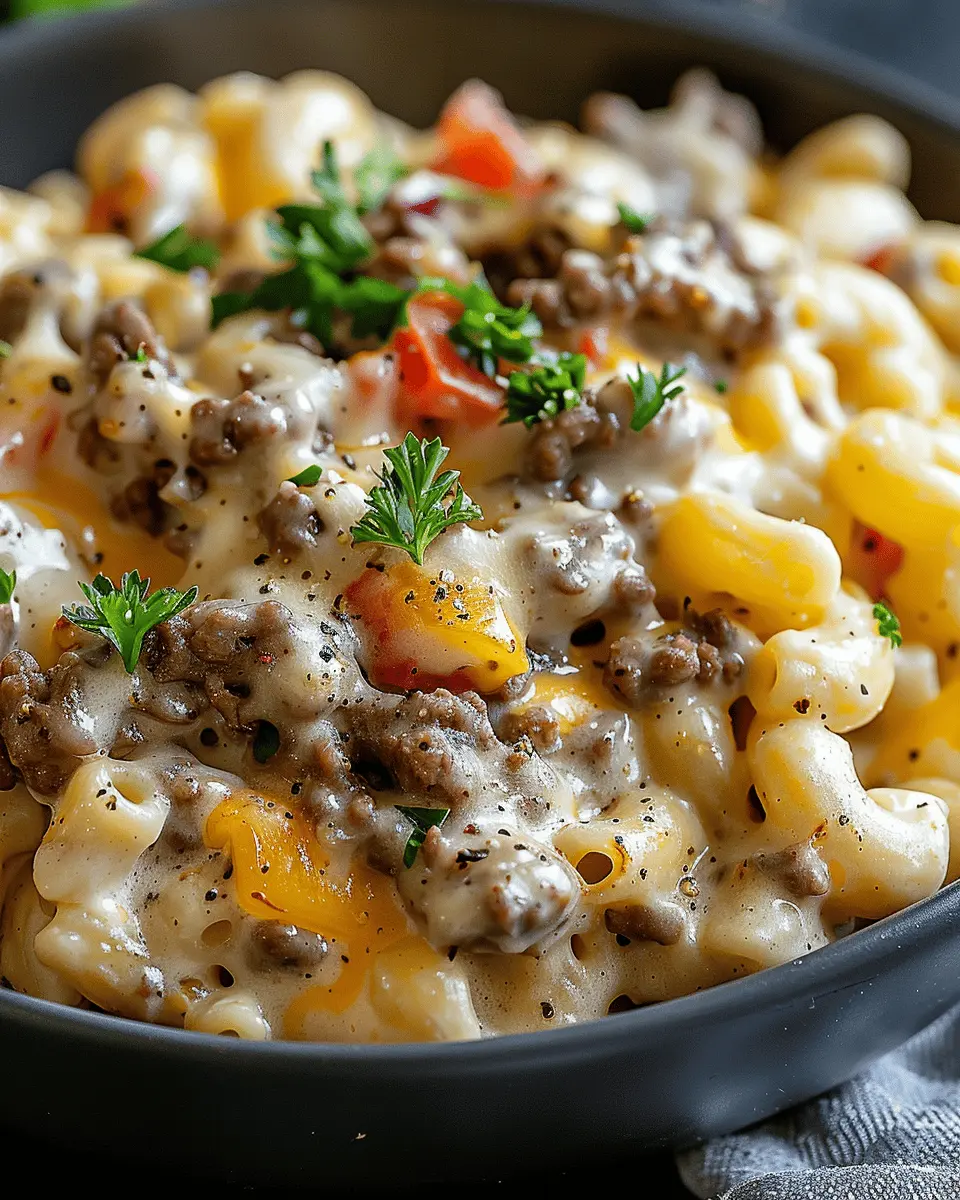 High-Protein Creamy Philly Cheesesteak Mac & Cheese Delight
