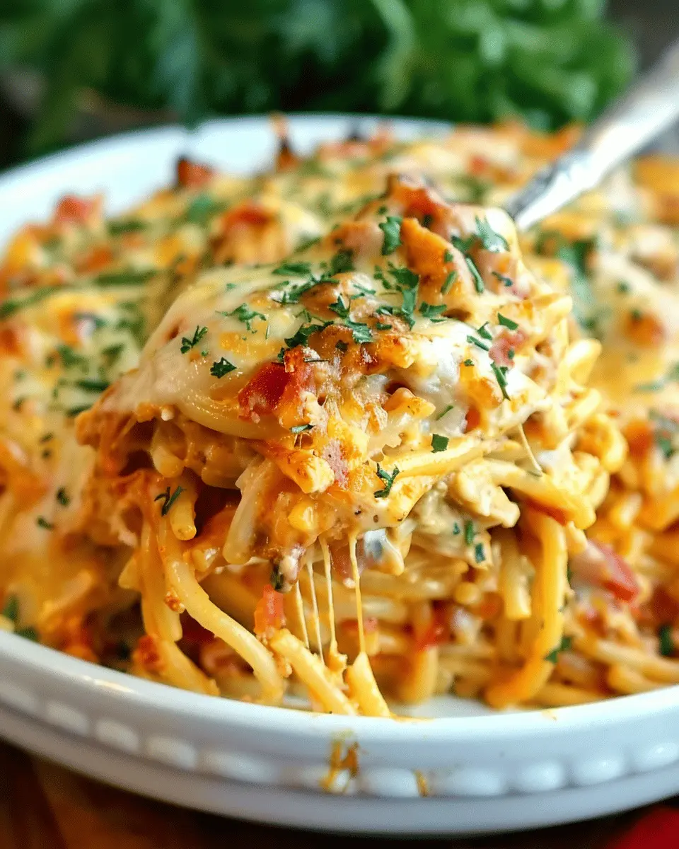 Spicy Southern Cheesy Chicken Spaghetti Casserole You’ll Love
