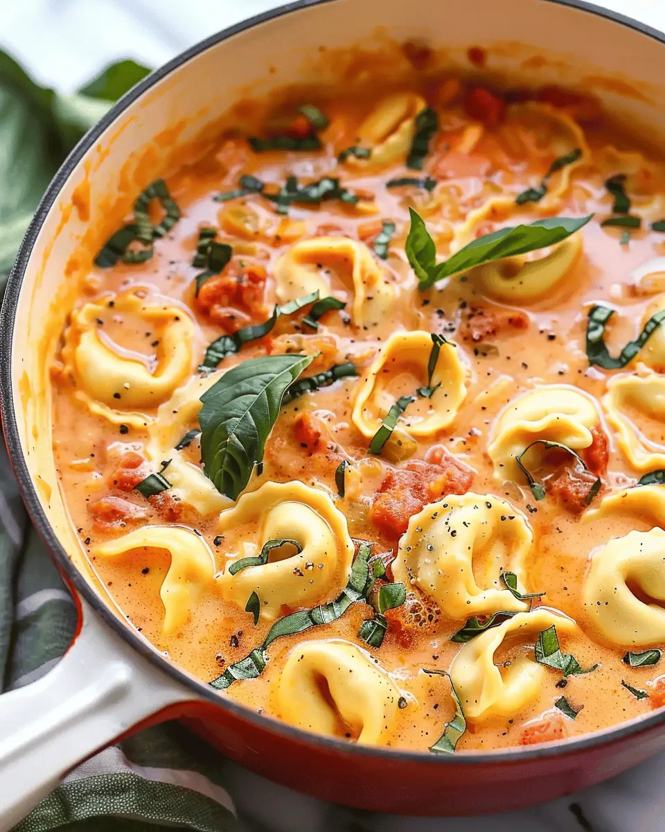 One-Pot Creamy Tomato Tortellini Soup: Cozy Comfort Food Delight