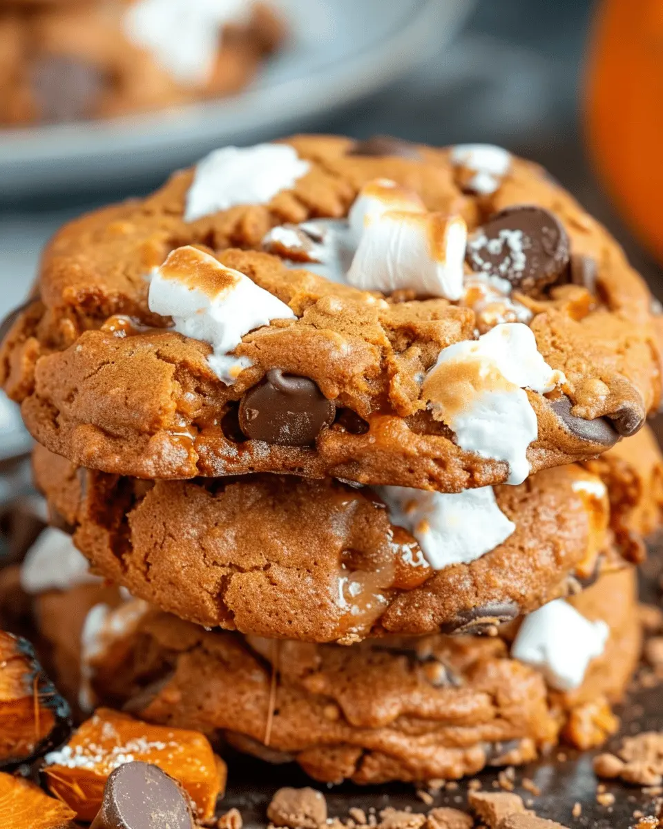 Pumpkin S’mores Cookies