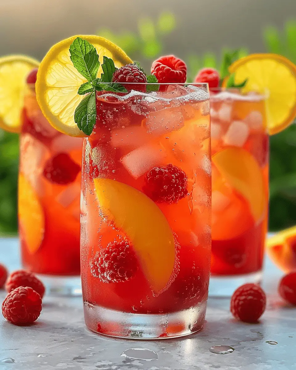 Raspberry Peach Lemonade: The Best Refreshing Summer Drink