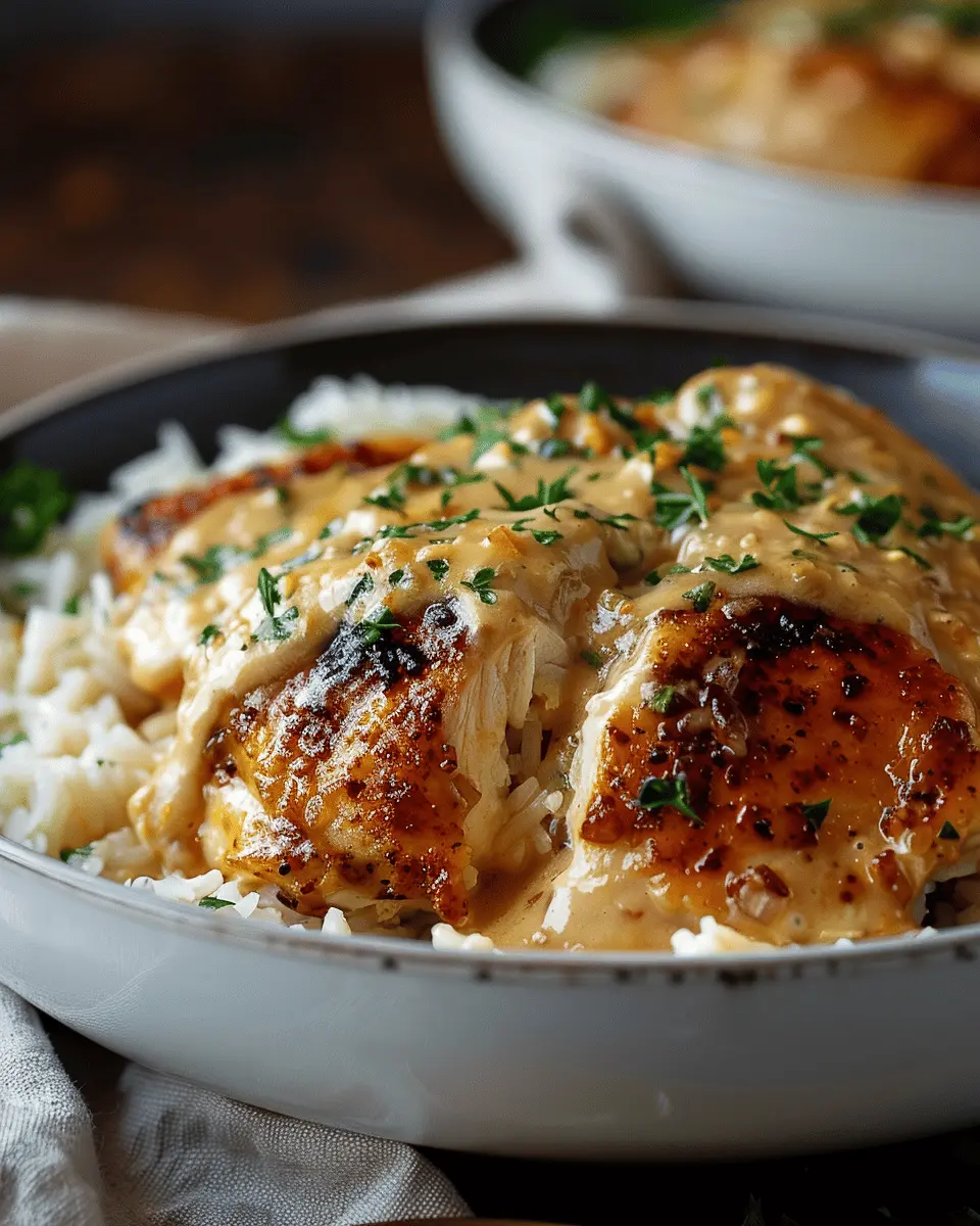 Sizzle Up Creamy Smothered Chicken And Rice for Family Comfort
