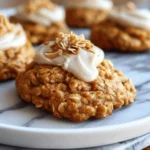 Soft Chewy Pumpkin Oatmeal Cookies Maple Frosting