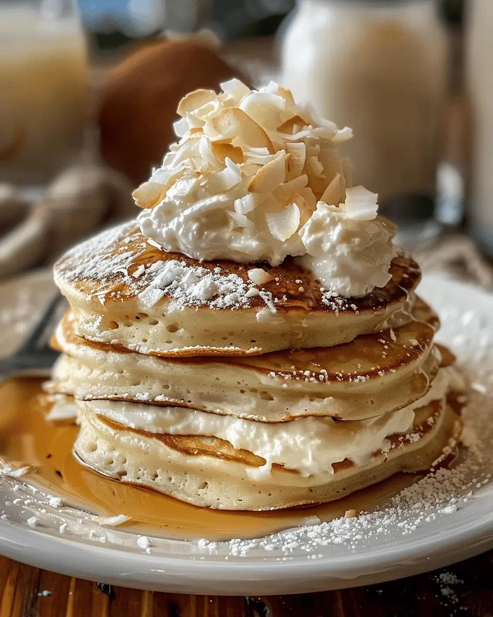 Sweet Coconut Cream Pancakes: Indulgent Fluffy Comfort Food