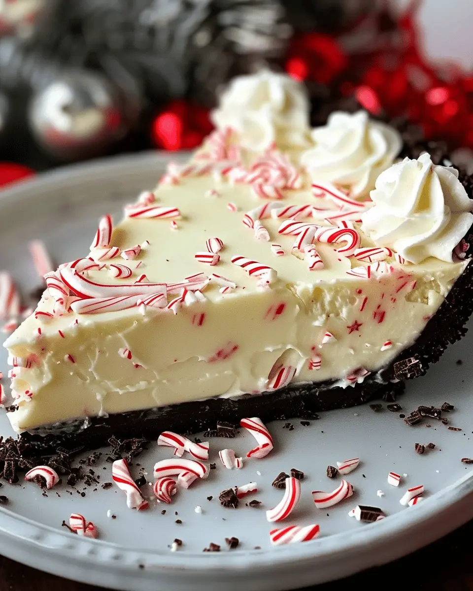 White Chocolate Peppermint Pie