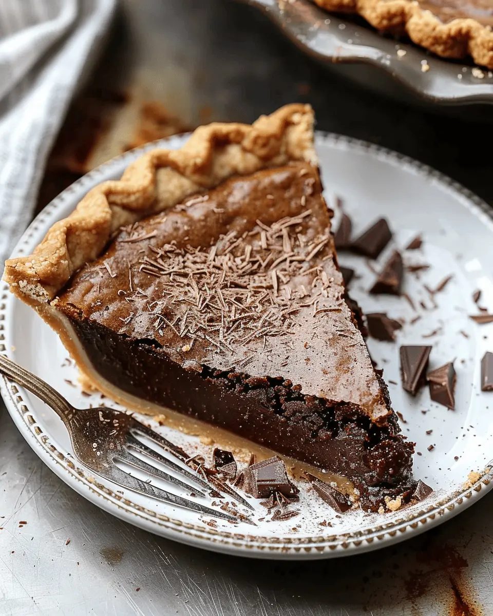 Dark Chocolate Chess Pie: The Best Indulgent Dessert Recipe