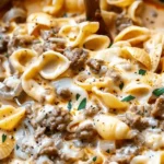 Creamy Beef and Shells