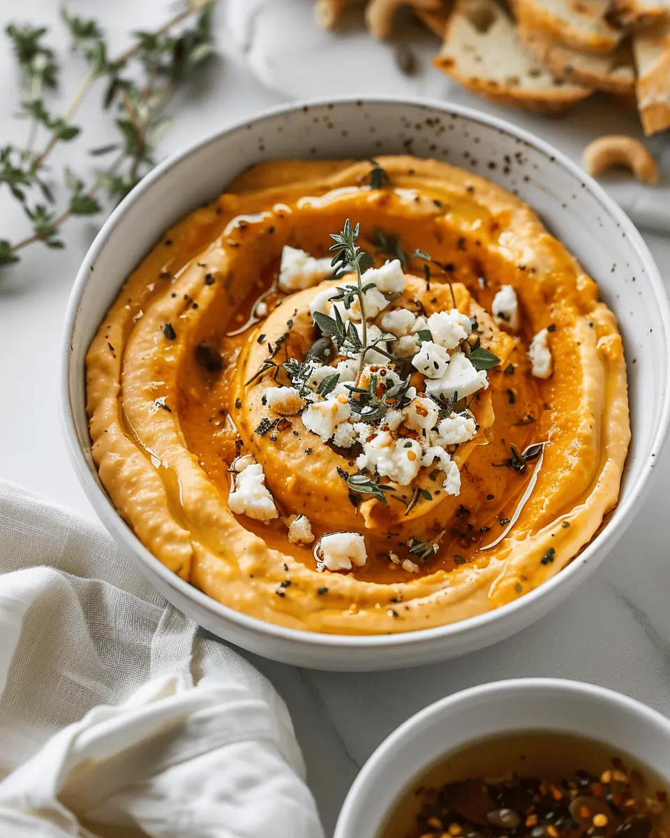 Pumpkin Whipped Feta Dip: The Best Cozy Fall Dip Recipe