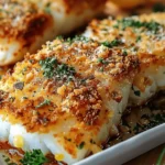 Crispy Air Fryer Parmesan Crusted Cod