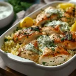 Dump-and-Bake Chicken Tzatziki Casserole