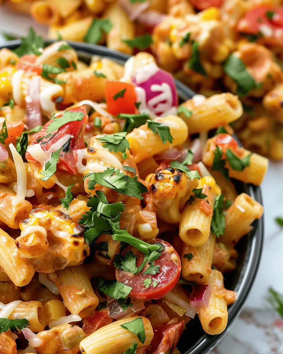 Mexican Street Corn Pasta Salad: Easy Turkey Bacon Twist