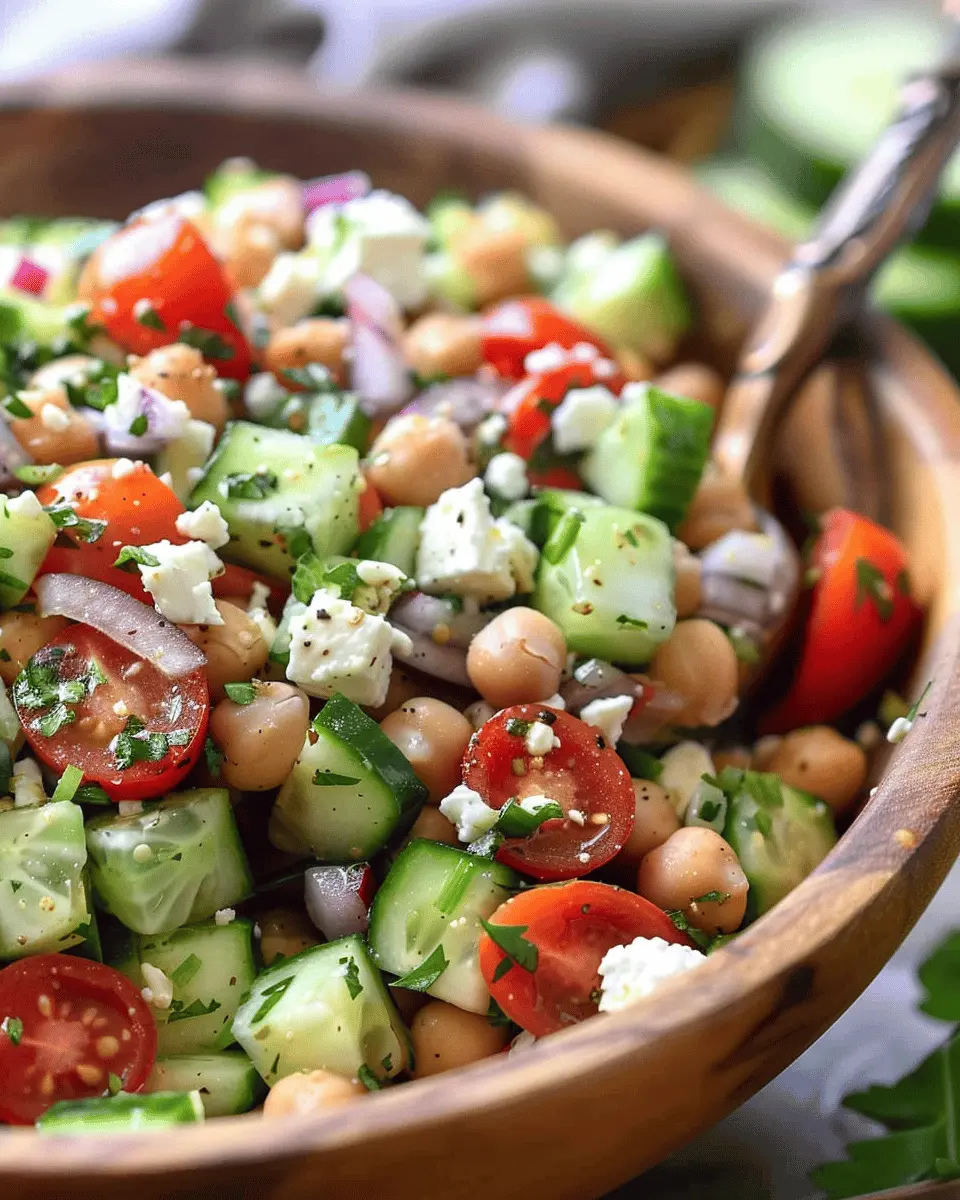 Easy Chickpea Cucumber Salad: The Best Fresh Twist with Feta and Tomatoes