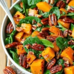 Butternut Squash and Spinach Salad with Pecans
