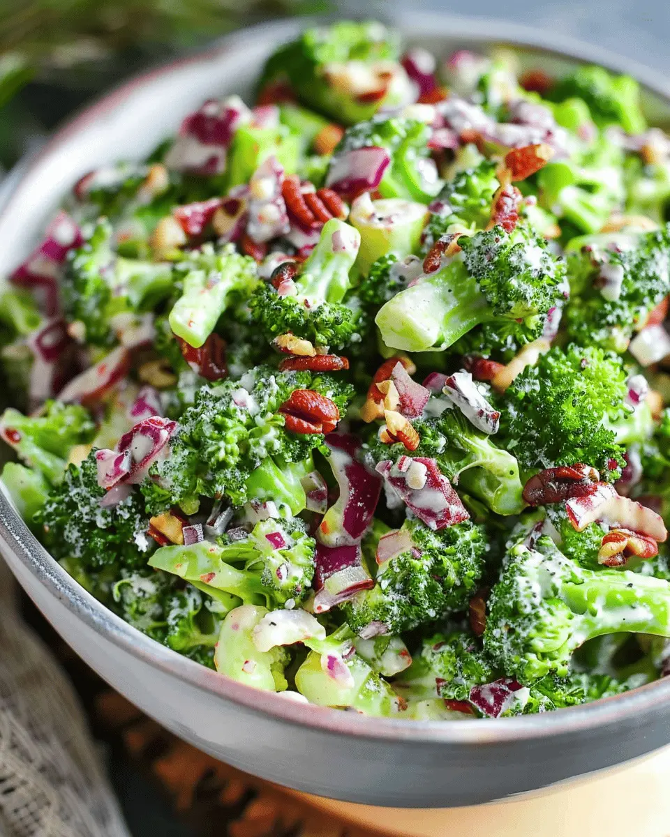 The Best Broccoli Salad with Turkey Bacon and Chicken Ham Delight