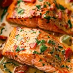 Salmon in Roasted Pepper Sauce