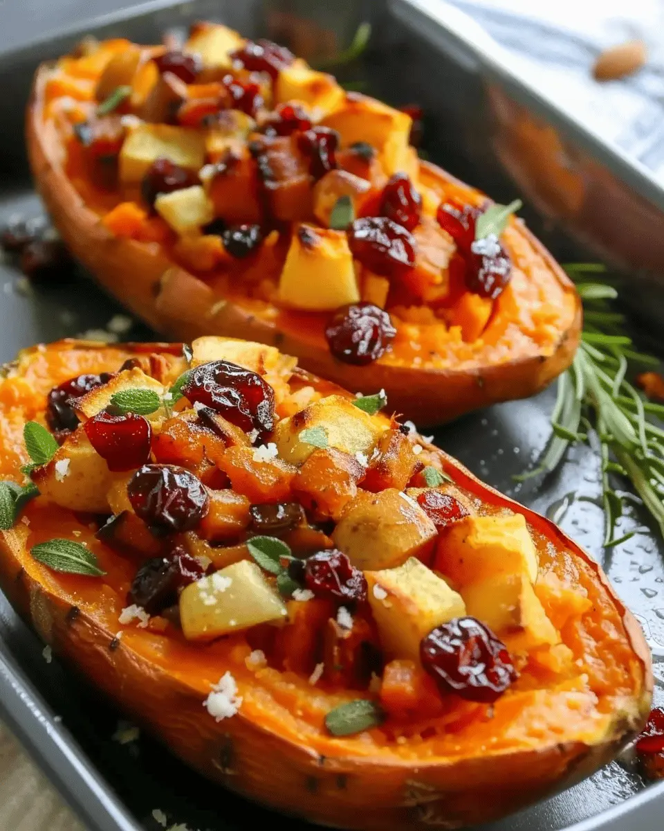 Cranberry Apple Twice-Baked Sweet Potatoes: An Indulgent Fall Treat