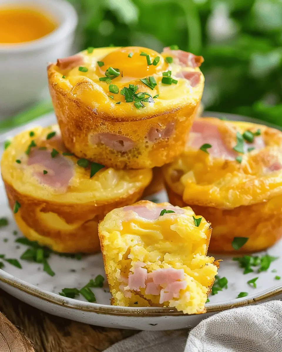 Ham and Cheese Egg Muffins with Turkey Bacon for a Tasty Breakfast