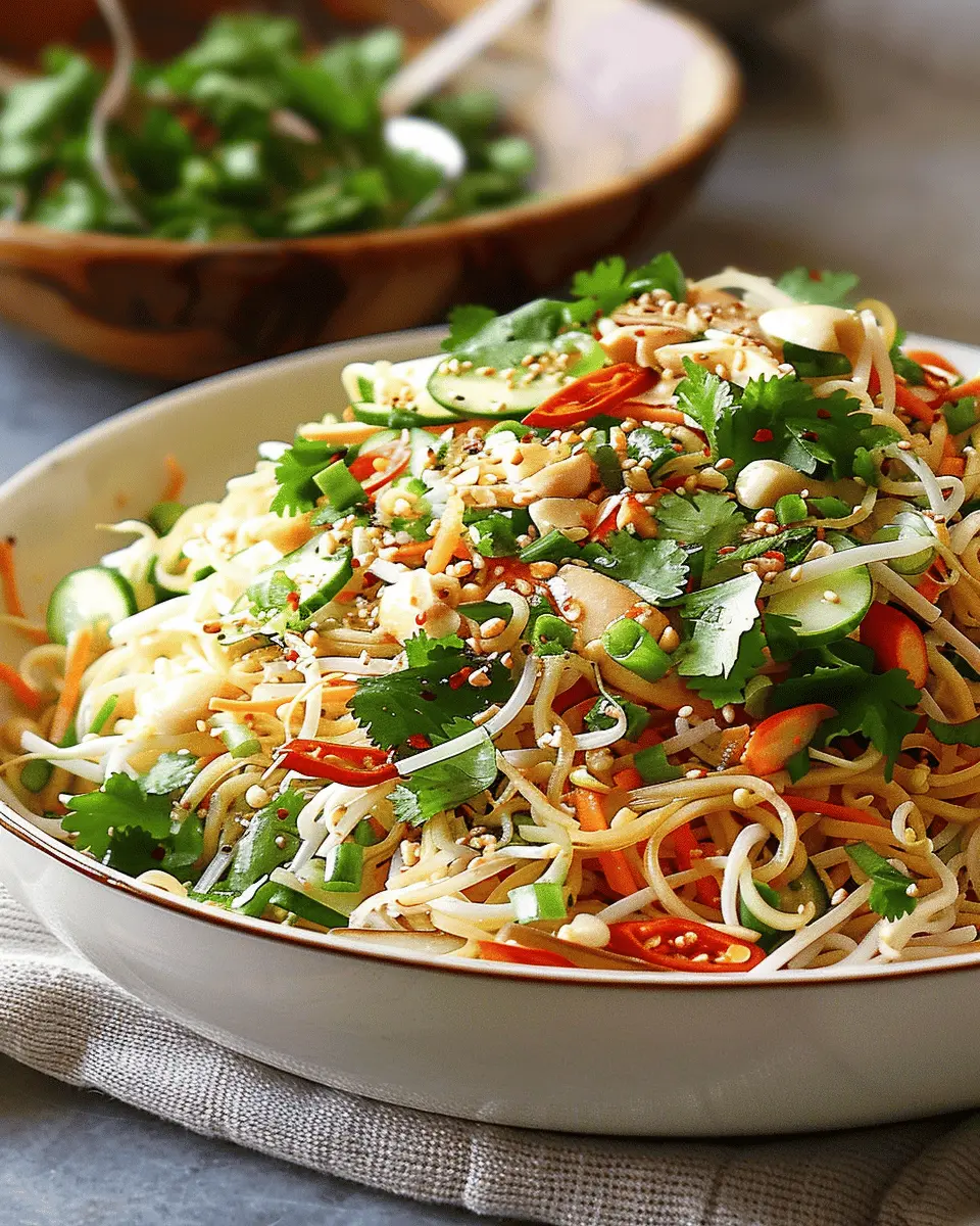 Noodle Salad: A Refreshing Twist with Turkey Bacon & Chicken Ham