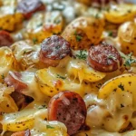 Cheesy Ranch Potatoes and Smoked Sausage