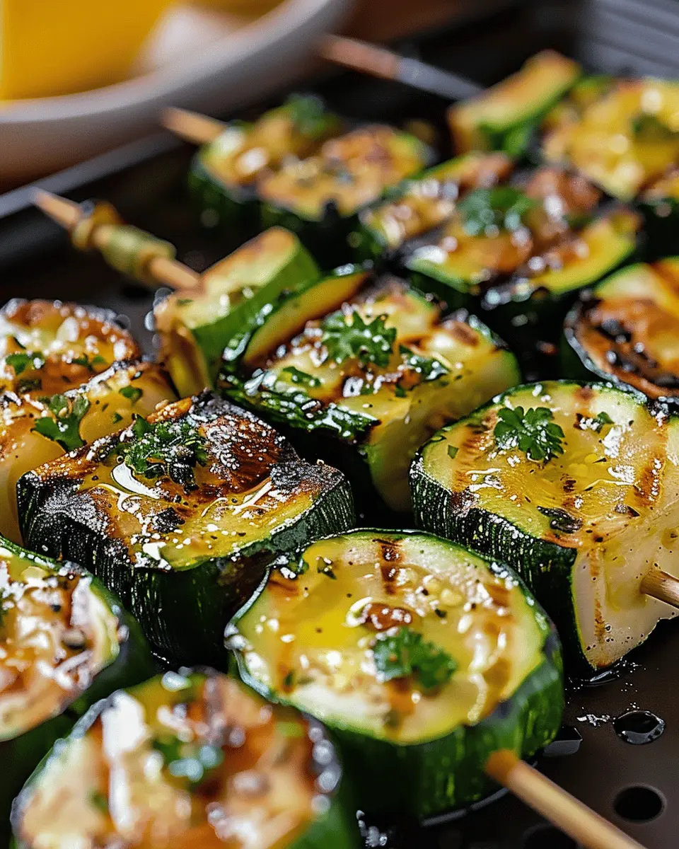 Garlic Butter Zucchini Skewers: Easy Grilled Flavor Bonanza