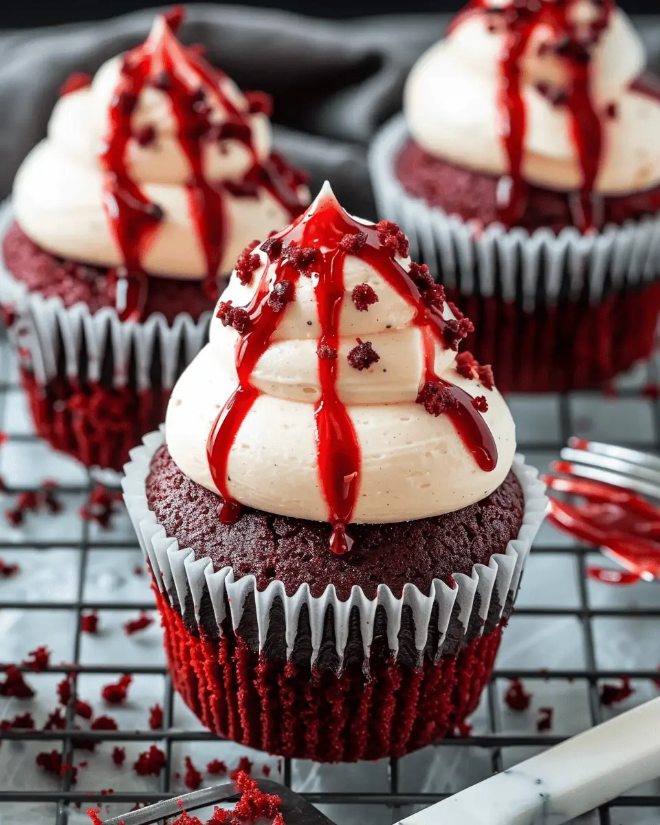 Halloween Red Velvet Cupcakes