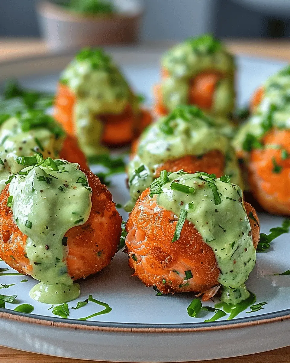 Salmon Balls with Creamy Avocado Sauce: A Fresh, Easy Delight