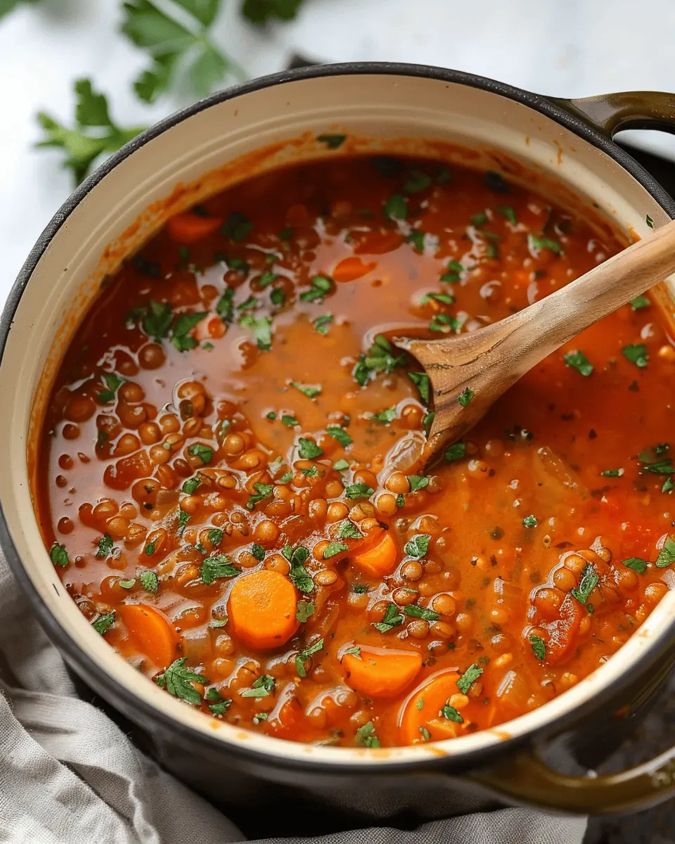 Classic Lentil Soup: Easy Comfort Food with Turkey Bacon Delight