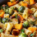 Brussels Sprouts and Butternut Squash Pasta