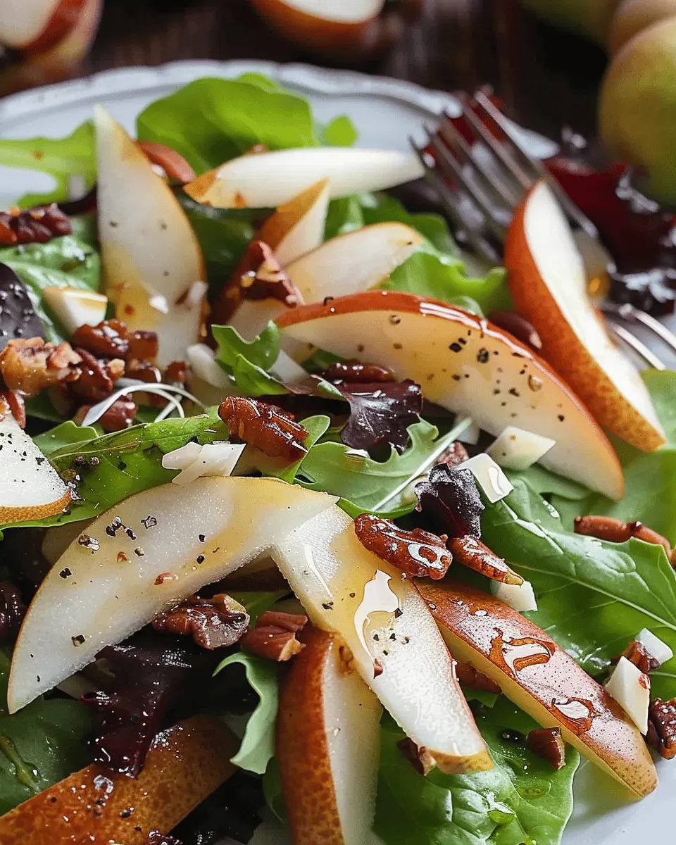 Autumn Pear Salad with Honey Mustard Dressing: Easy and Delightful