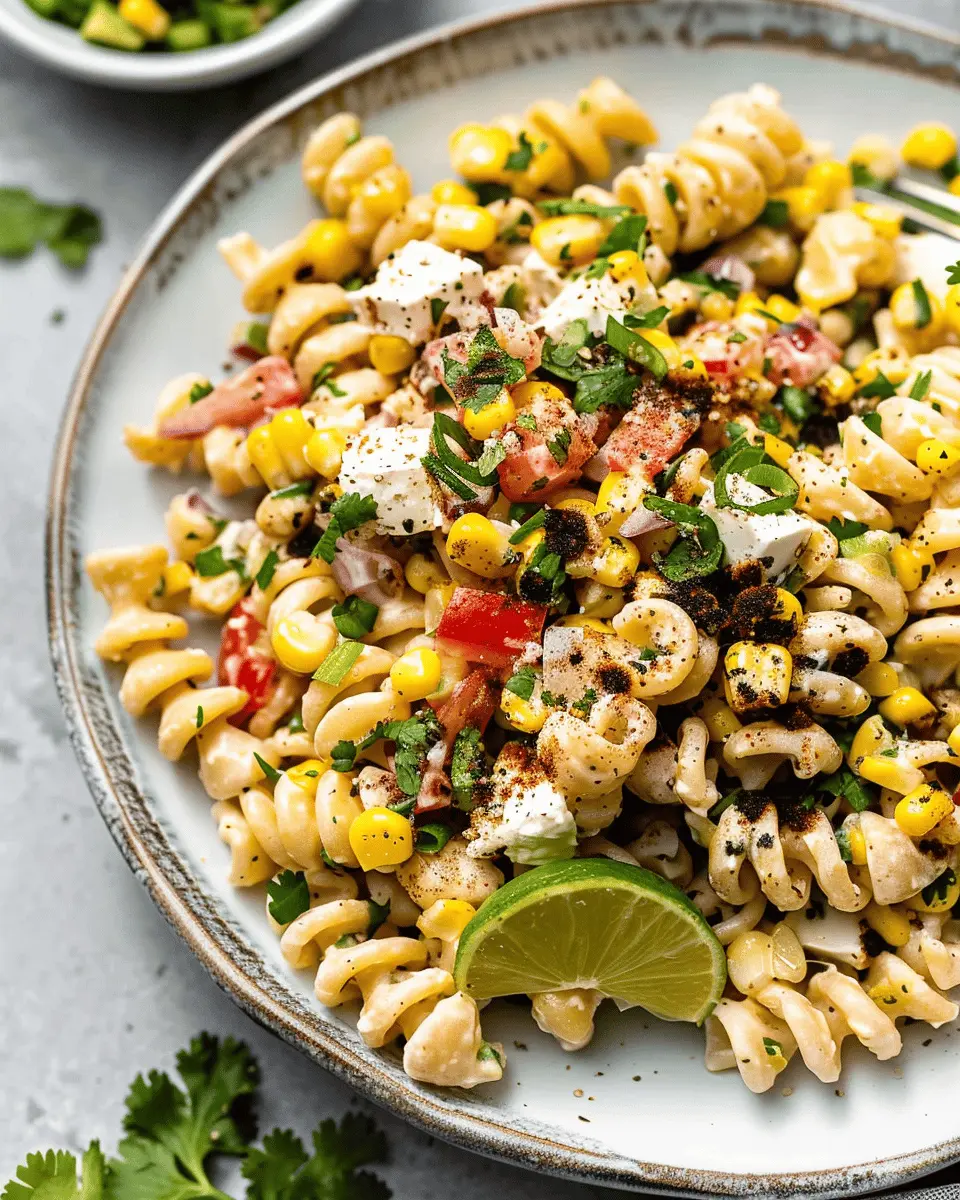 Mexican Street Corn Pasta Salad with Turkey Bacon Delight