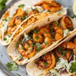 Cilantro Lime Shrimp Tacos with Creamy Slaw