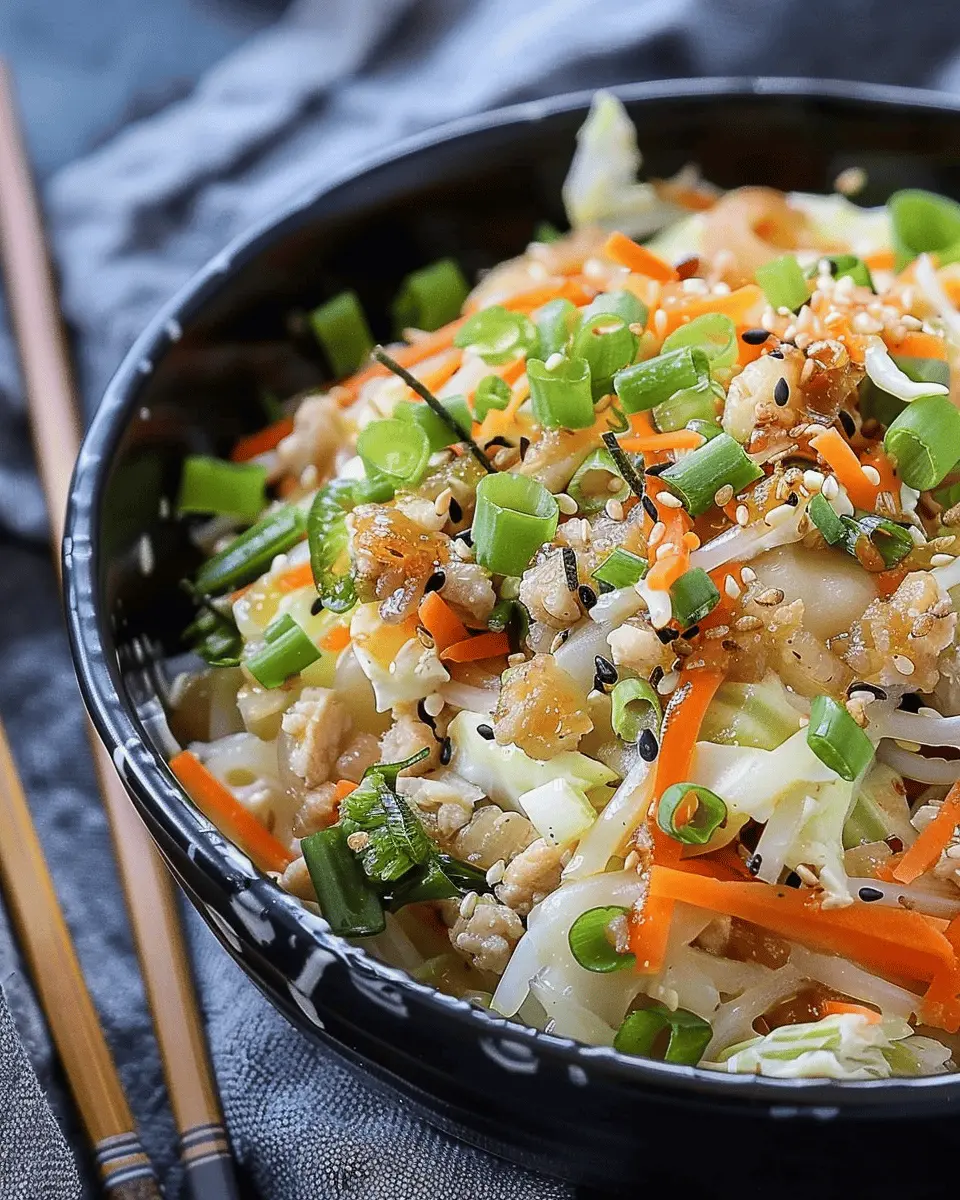 Egg Roll in a Bowl: Easy Turkey Bacon and Beef Delight
