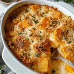 Cheesy Butternut Squash Gratin