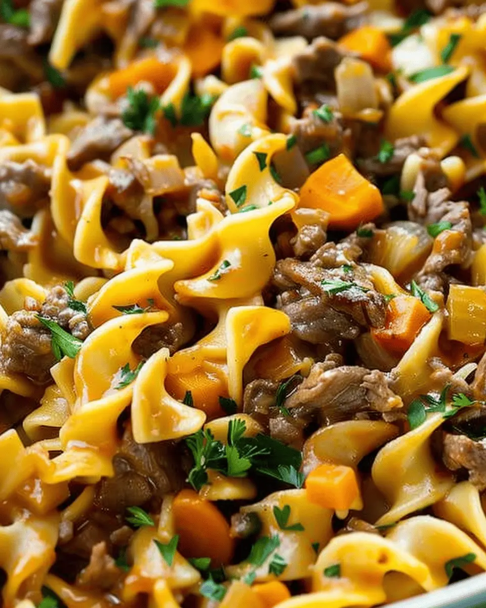 Beef Noodle Casserole: Easy Comfort Food with Turkey Bacon