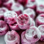 Frozen Rhubarb Yogurt Bites