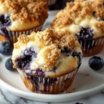 Blueberry Cheesecake Crumble Muffins
