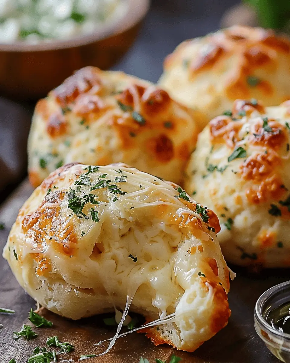 Easy Gooey Mozzarella Biscuit Bombs with Turkey Bacon Delight