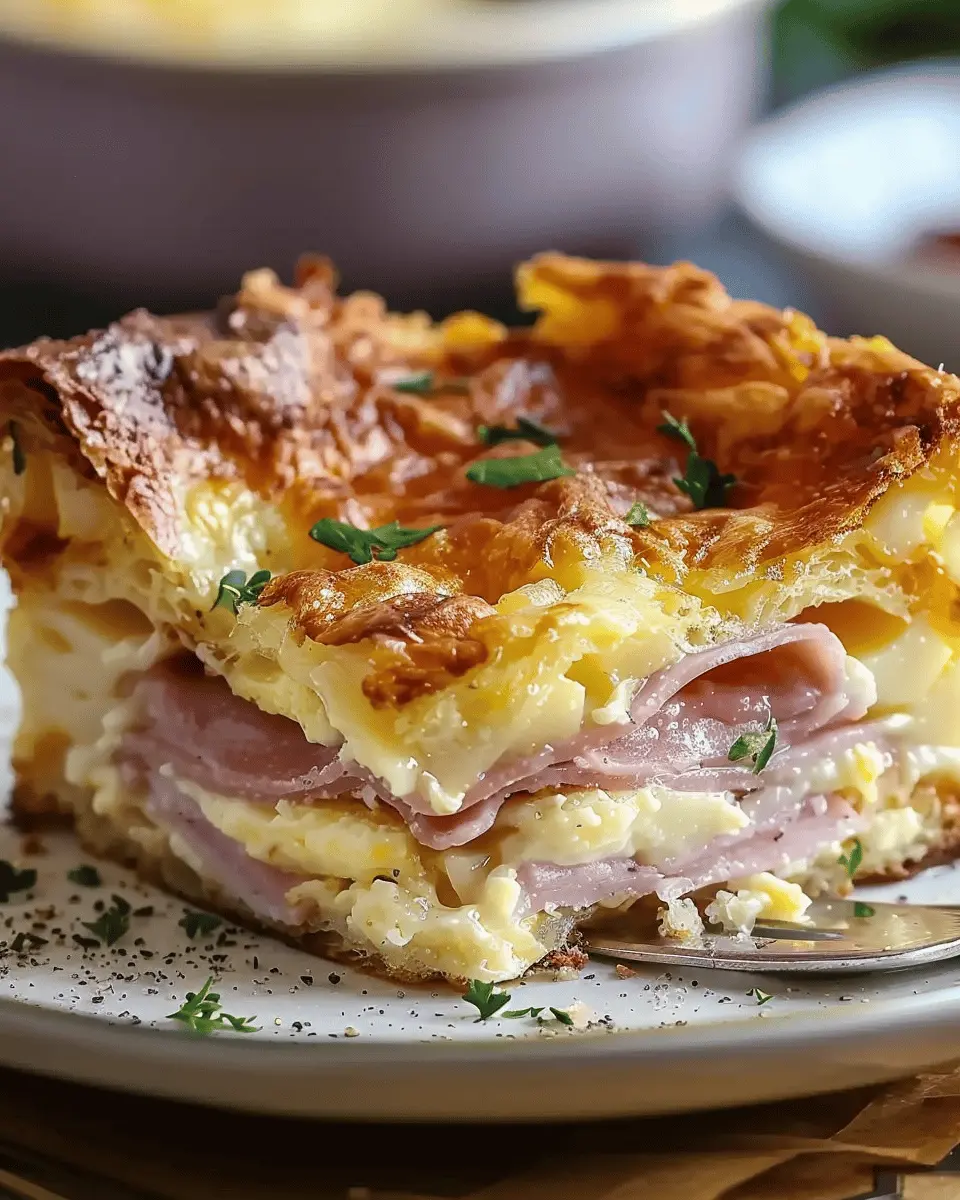 Monte Cristo Breakfast Casserole: Easy Comfort with Turkey Bacon and Chicken Ham